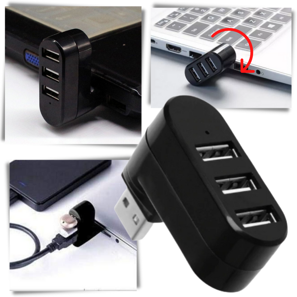 Multi-Port USB Rotating Adapter