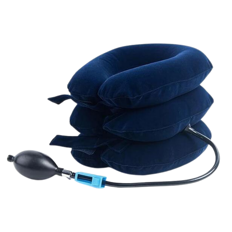 Cervical neck traction inflatable collar