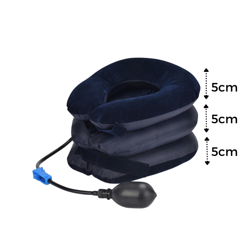 Cervical neck traction inflatable collar