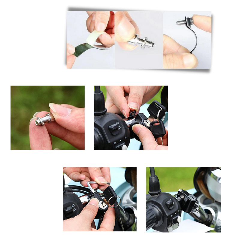 Anti-Theft Motorcycle Helmet Lock