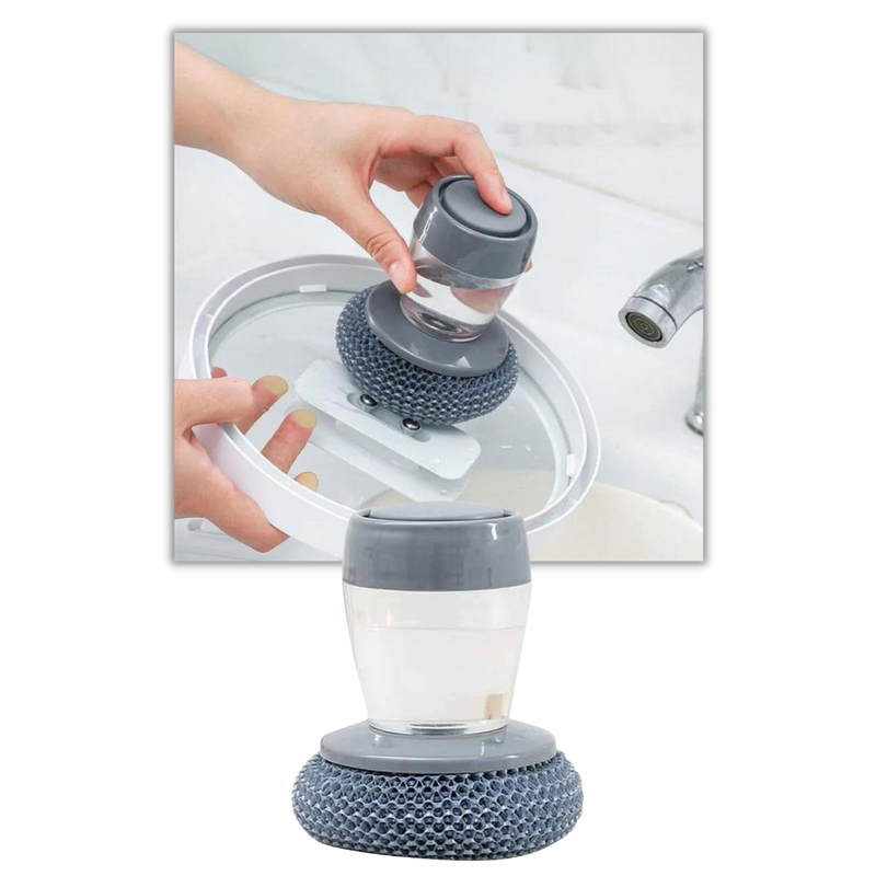 Soap Dispensing Palm Brush for Kitchen