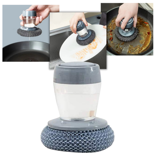 Soap Dispensing Palm Brush for Kitchen