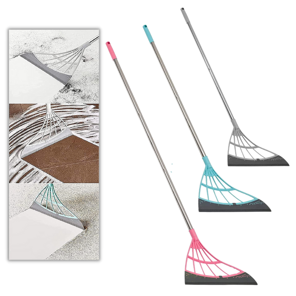 Telescopic rubber sweeper