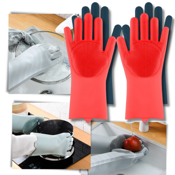 Multi-Purpose Silicone Washing-Up Gloves