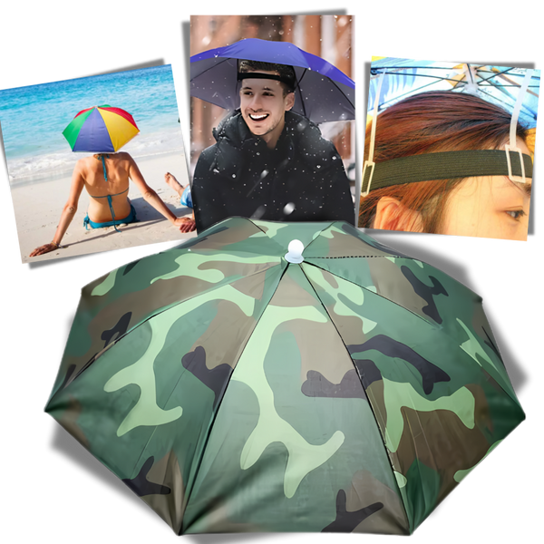 Adjustable Hand-Free Umbrella Hat